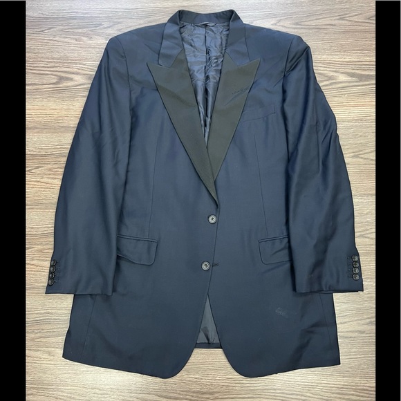 Edgar Pomeroy Navy Blue & Black Tuxedo Jacket 46L Men